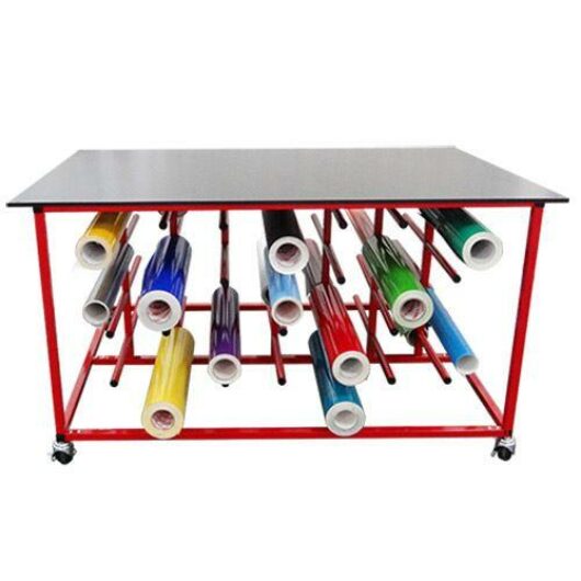 Table Vinyl Rack – For 56 Rolls