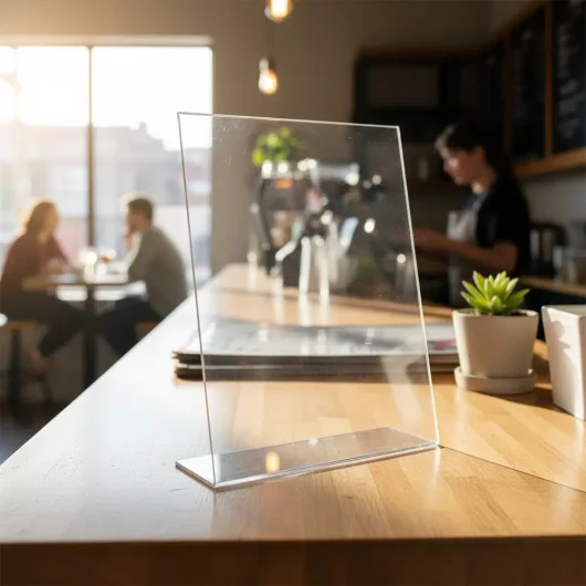 Slanted Acrylic Poster Display Stand Slanted Acrylic Poster Display Stand