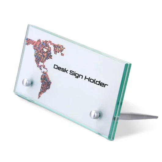 Tapered Desk Sign Holder