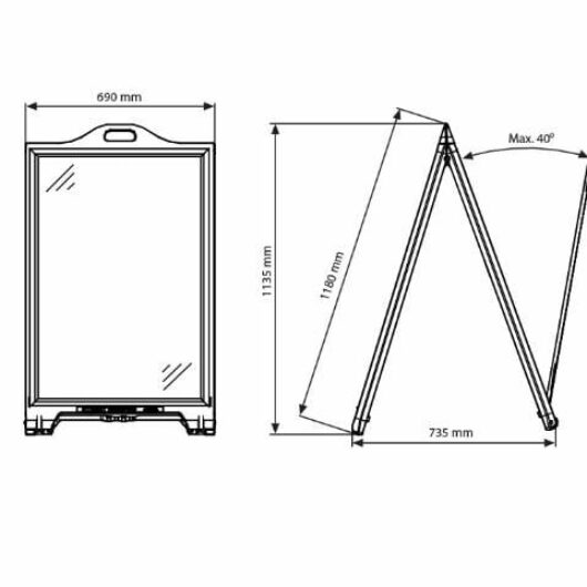 Posterpro A-Frame With Lens