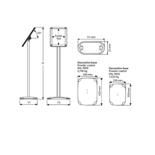 Black Pedestal Snapframe Black Pedestal Snapframe