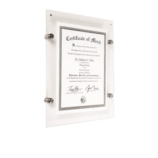 Standoff-mounted Acrylic Sign