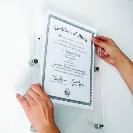 Standoff-mounted Acrylic Sign