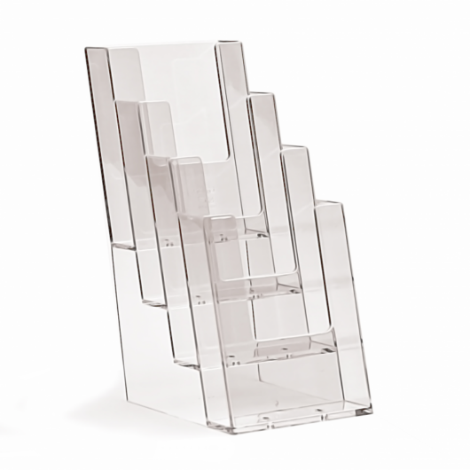 4 Tier DL Portrait Brochure Holder 4 Tier DL Portrait Brochure Holder