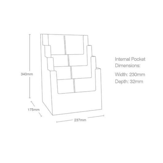 4 Tier A4 Portrait Brochure Holder 4 Tier A4 Portrait Brochure Holder