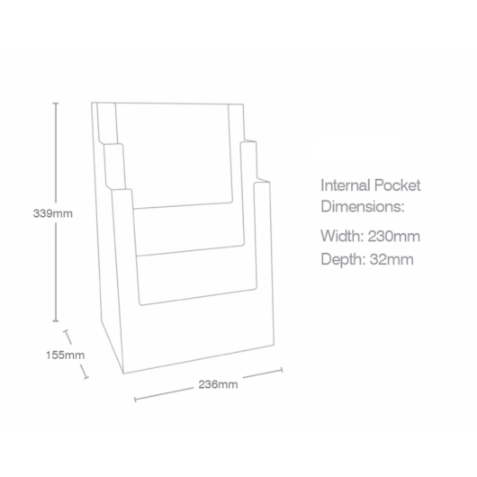 3 Tier A4 Portrait Brochure Holder 3 Tier A4 Portrait Brochure Holder