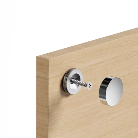 Polished Chrome Screw Cap Polished Chrome Screw Cap