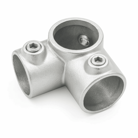 Tubemate 90° 4-Way Connector Key Clamp Fitting