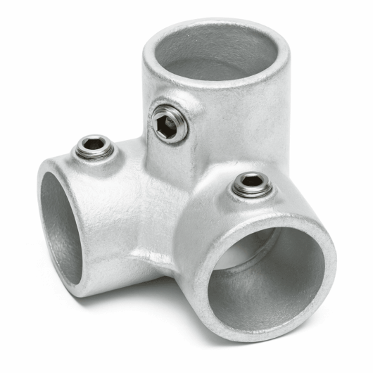 Tubemate 90° 3-Way Connector Key Clamp Fitting