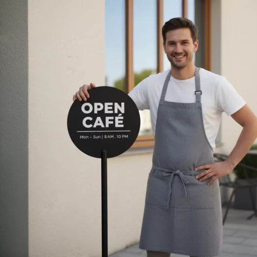 Mira Circle Standing Round Sign Mira Circle Standing Round Sign