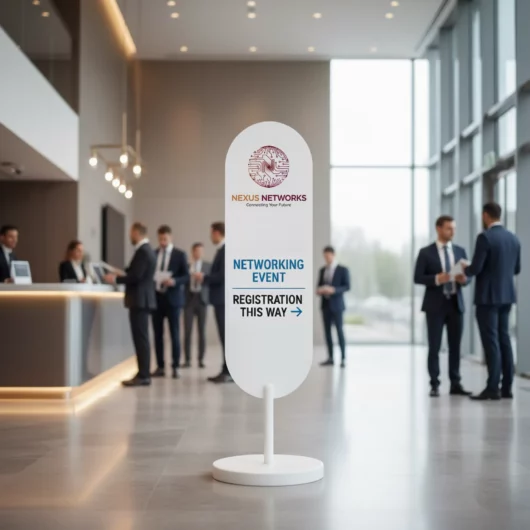 Mira Oval Standing Curve Sign