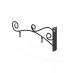 Vintique Curved Wrought Iron Scroll Sign Bracket Vintique Curved Wrought Iron Scroll Sign Bracket