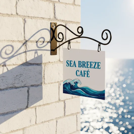 Vintique Curved Wrought Iron Scroll Sign Bracket Vintique Curved Wrought Iron Scroll Sign Bracket